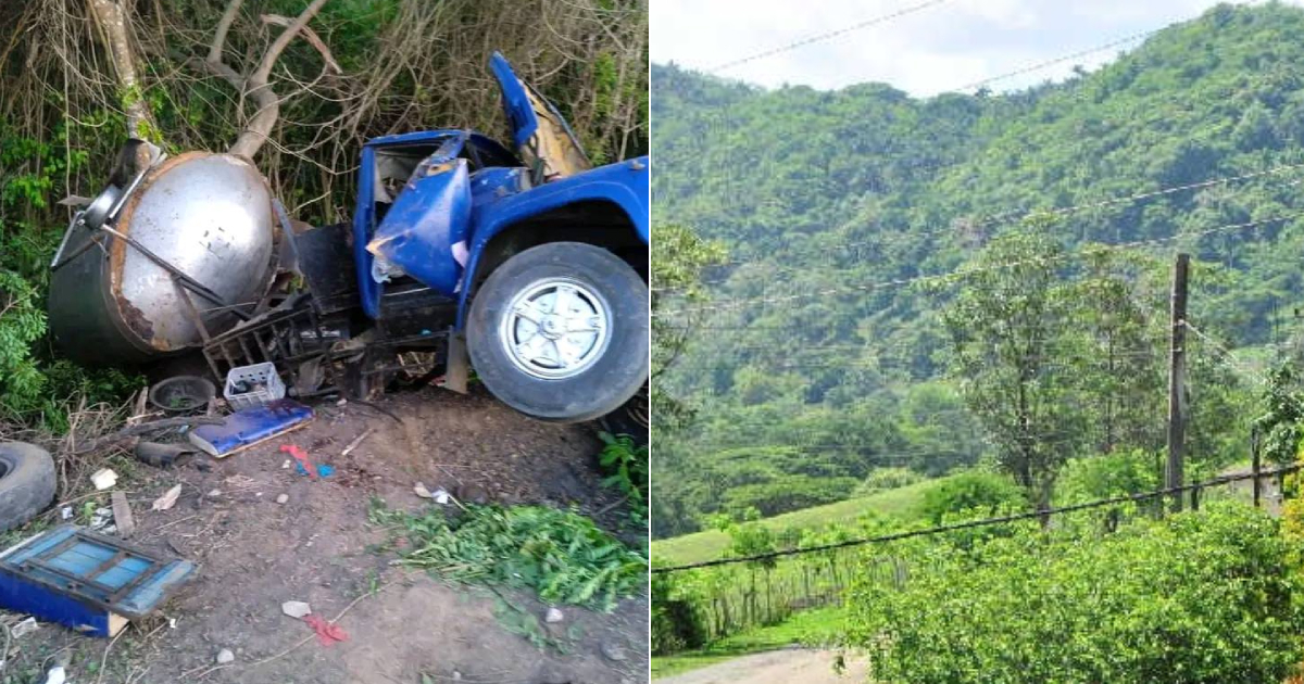 Pipa se despeña en Trinidad: un muerto y un herido