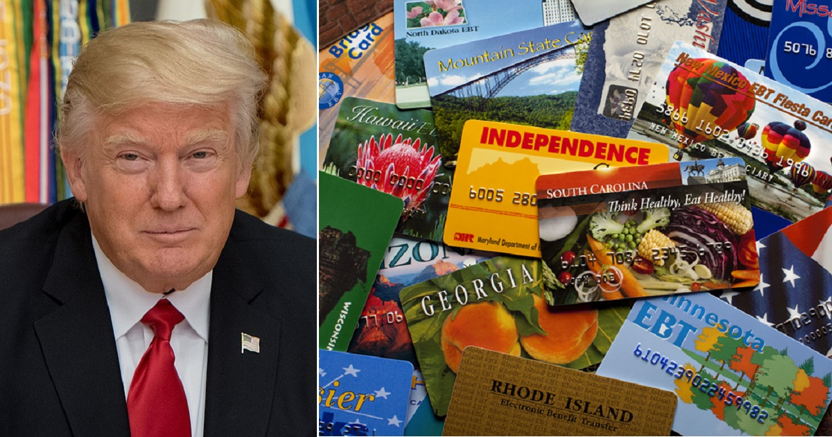 Trump y tarjetas Food Stamp © Wikimedia Commons/Creative Commons