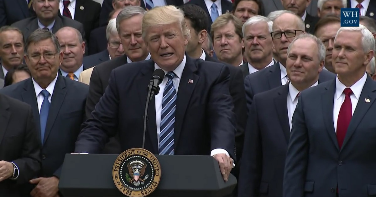 Donald Trump durante un discurso oficial © Wikimedia Commons