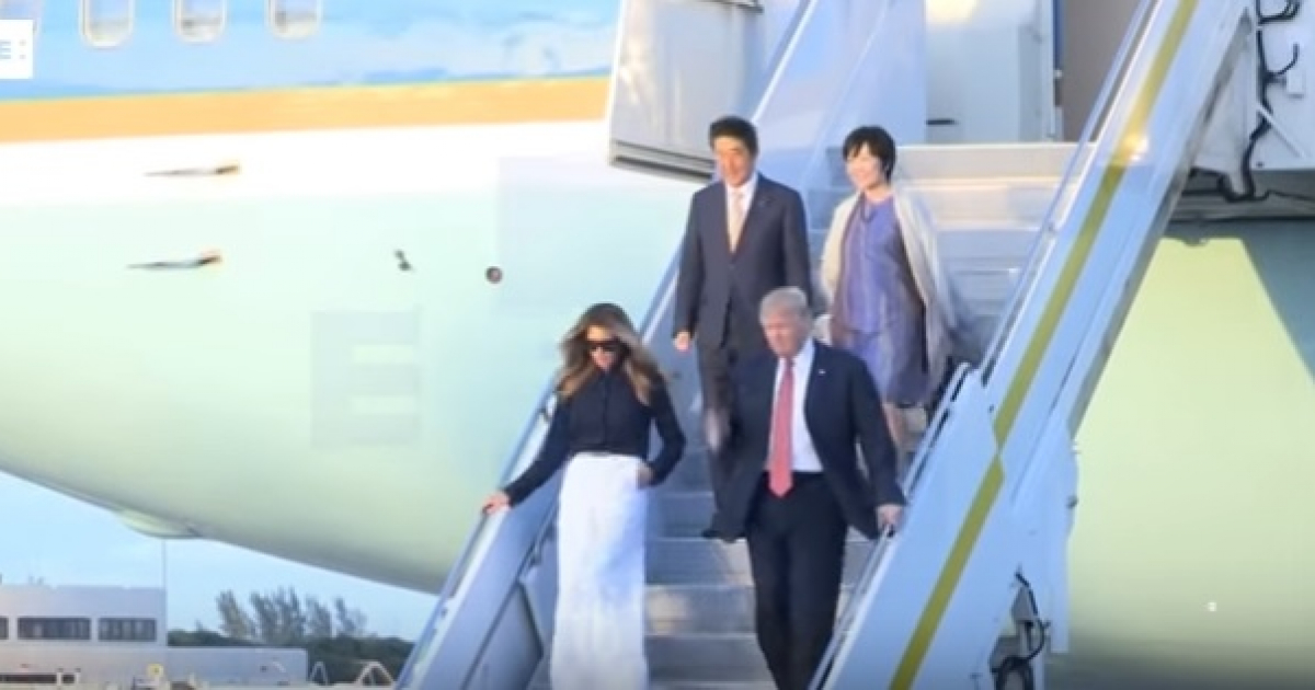 Llegada de Shinzo Abe a Estados Unidos © EFE