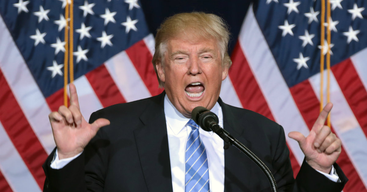 El presidente Trump con un gesto enérgico en su cara © Flickr / Gage Skidmore