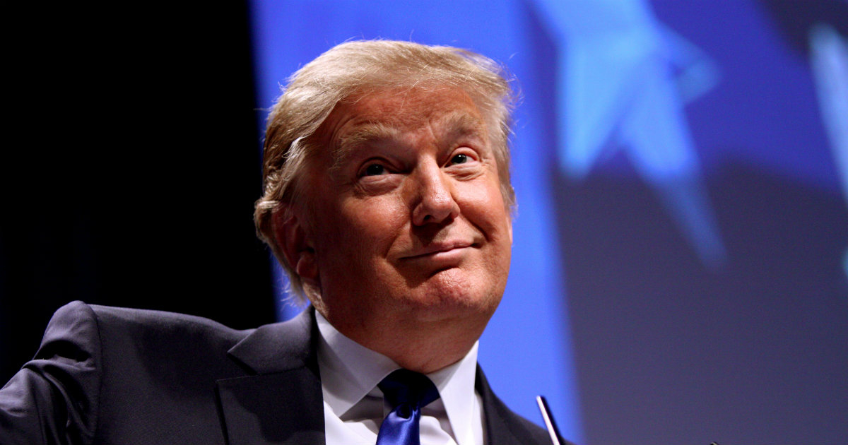 Donald Trump durante un acto electoral en Washington © Wikimedia Commons