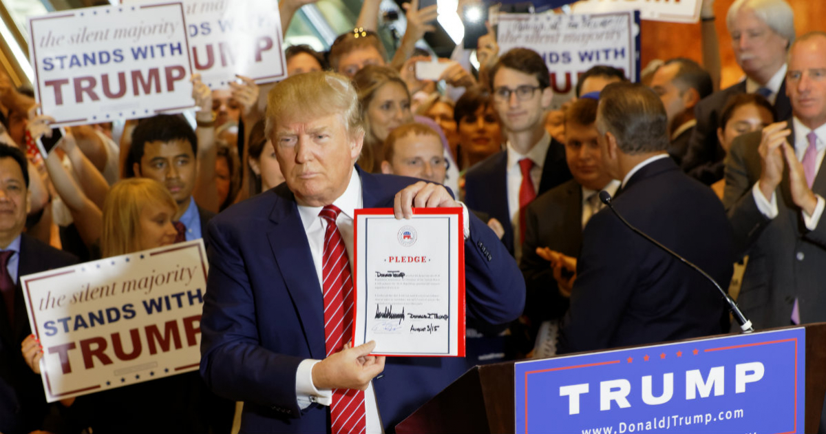 Donald Trump durante un acto de campaña © Wikimedia Commons