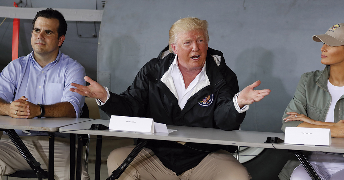 Donald Trump en Puerto Rico © REUTERS/Jonathan Ernst