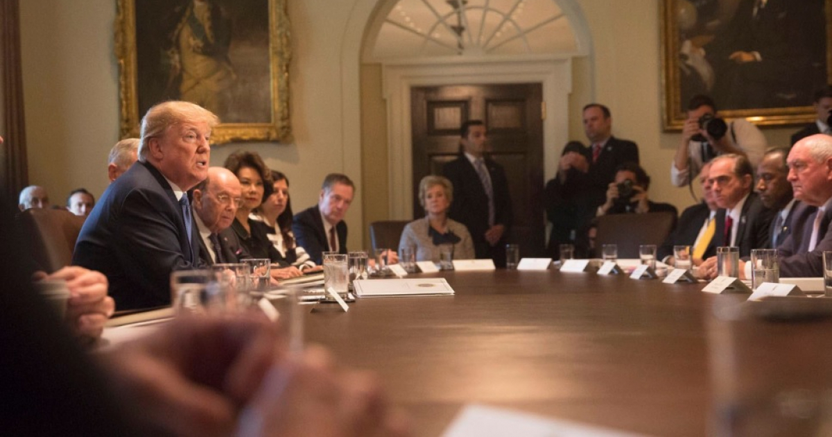 El presidente Trump se reúne con su gabinete en la Casa Blanca © Twitter / @realDonaldTrump