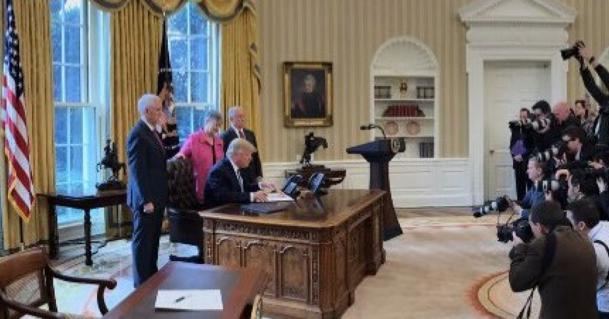 Donald Trump en un acto oficial en la Casa Blanca © Twitter / Potus