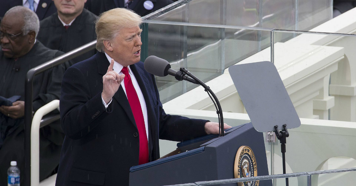 Donald Trump durante su juramento. © Wikimedia Commons