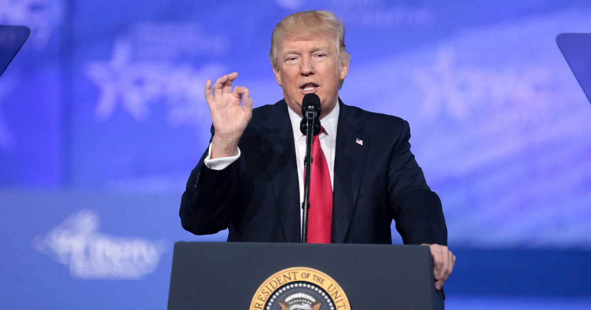 Trump durante la Conferencia Conservadora © Wikimedia Commons