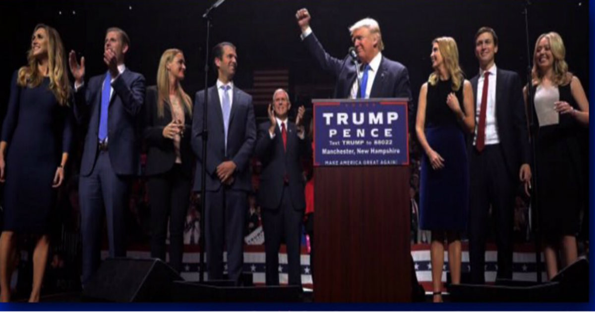 Trump festeja los primeros resultados electorales © Twitter/Donald J. Trump