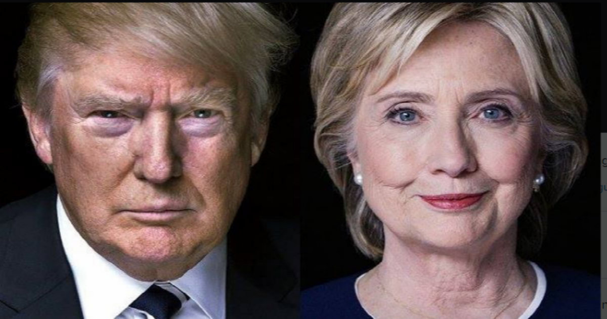 Donald Trump y Hillary Clinton © Twitter/Richard Gizard