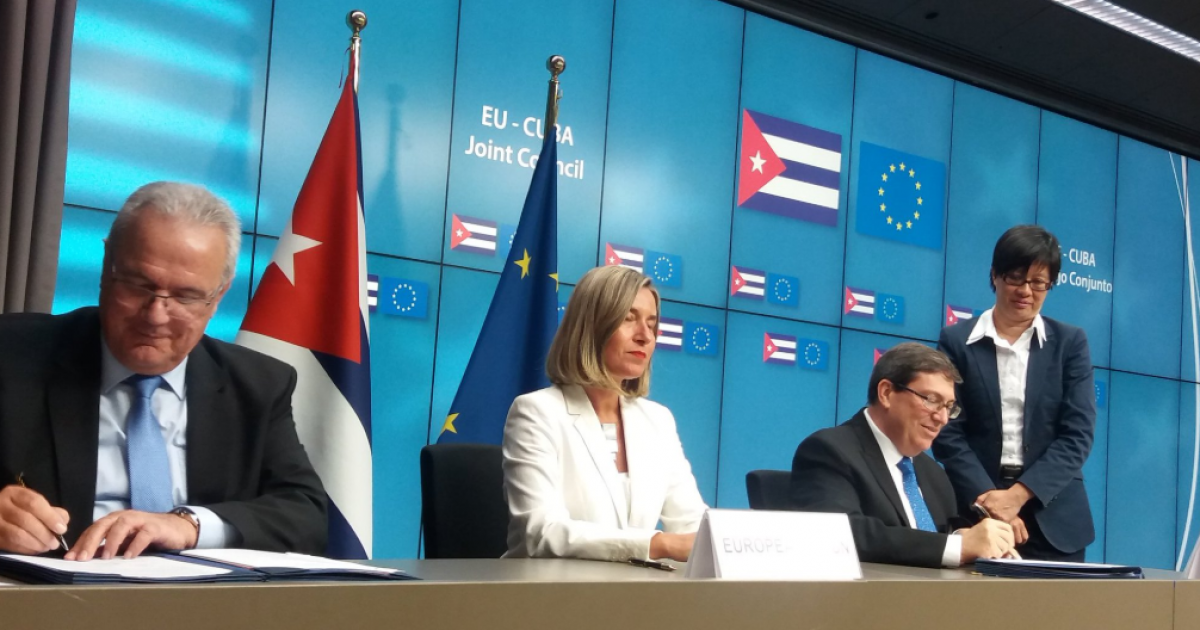 Reunión de la UE y Cuba © Twitter / @CubaMINREX