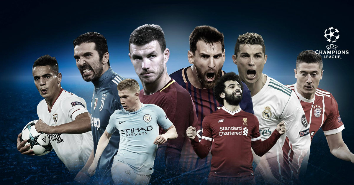 Imagen de las principales estrellas del fútbol europeo. © UEFA Champions League / Facebook