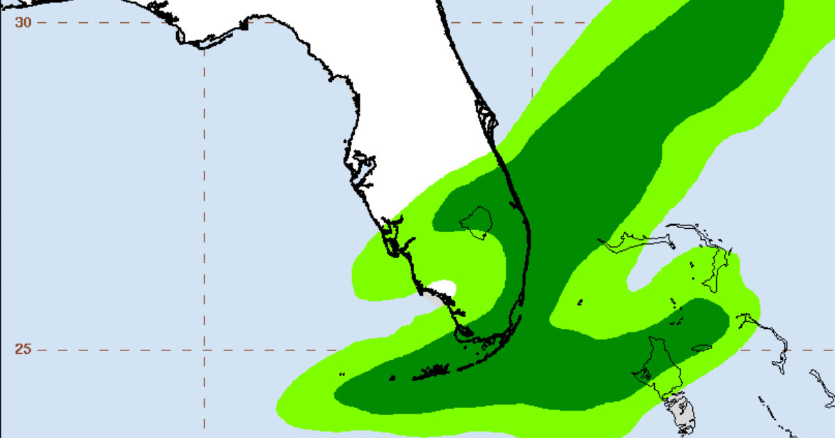 Mapa del avance del ciclón tropical hacia Florida © NOAA