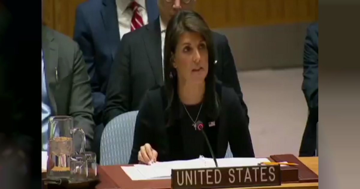 Nikki Haley, embajadora de Estados Unidos ante las Naciones Unidas. © Nikki Haley / Twitter