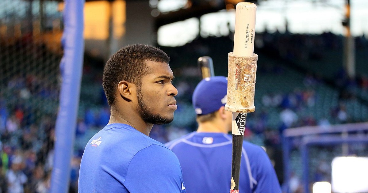 Yasiel Puig llegó tarde al training © Wikimedia Commons