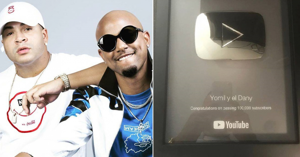 Yomil y El Dany ganan el Botón de Plata de YouTube © Facebook de los artistas