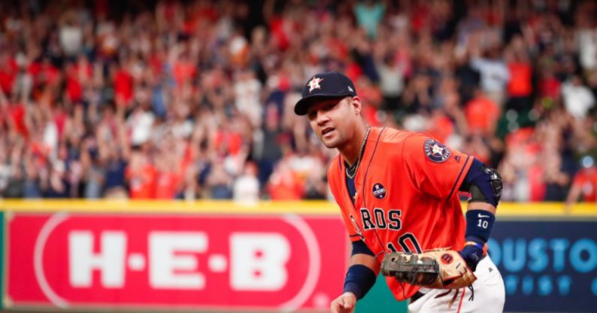 Yulieski Gurriel sobresaliente con Houston Astros © Astros de Houston/Twitter